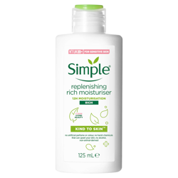 Soin hydratant Replenishing Rich Moisturiser de Simple (125 ml) en oferta