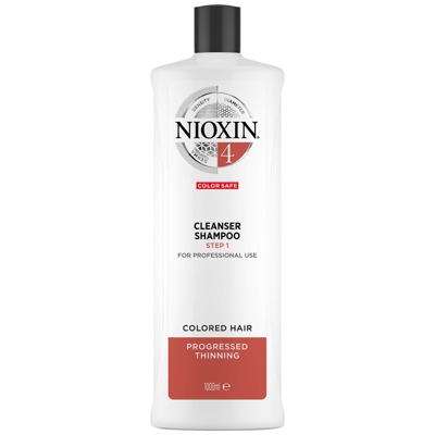 NIOXIN 3-Part System 4 Cleanser Shampoo for Coloured Hair with Progressed Thinning 1000ml