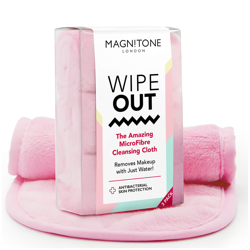 Lingette Démaquillante Microfibre avec Protection Antibactérienne WipeOut! Magnitone London – Rose (lot de 3) precio