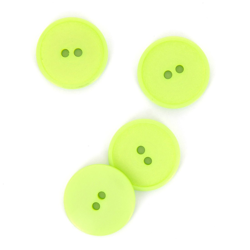 Boutons plats 2 trous vert citron 23 mm precio