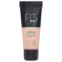 Fit Me! Maybelline Fond de Teint Matte + Poreless 30 ml (différentes teintes disponibles) - 103 Pure Ivory en oferta