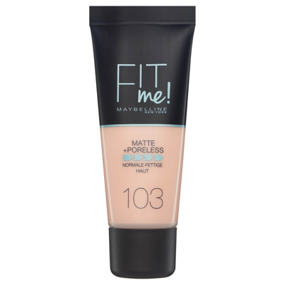 Fit Me! Maybelline Fond de Teint Matte + Poreless 30 ml (différentes teintes disponibles) - 103 Pure Ivory