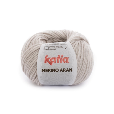 Pelote de laine Katia Merino Aran beige clair