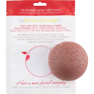 The Konjac Sponge Company Éponge faciale à l'argile rouge française