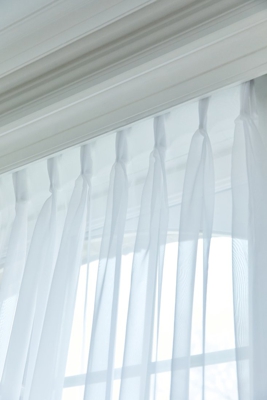 Voilage Plein Jour - Blanc grande largeur