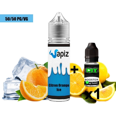 E liquide Citron orange ice - 50ml - Vapiz + 1 booster nicotiné