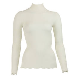 OSCALITO pull col cheminée en laine mérinos et soie Roma