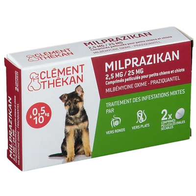 Clément Thékan Milprazikan Petits Chiens/ Chiots 2,5 mg/25 mg