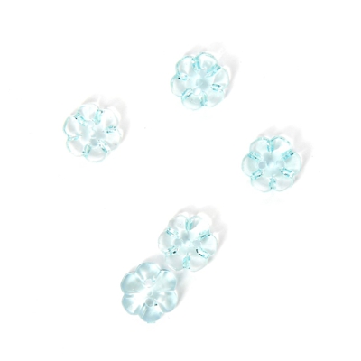 Boutons forme fleur bleu ciel 13 mm