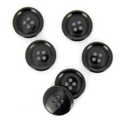 Boutons ronds 4 trous gris foncé 20 mm características