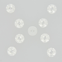 Boutons ondulés 2 trous blanc 11mm características