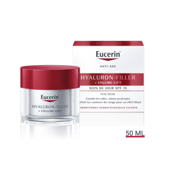 Eucerin® Hyaluron-Filler + Volume-Lift Soin de jour peaux sèches características