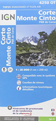 Korsika Corte - Monte Cinto - Parque National de la Corse 1 : 25 000: Carte de Randonnée (Ign Map) en oferta