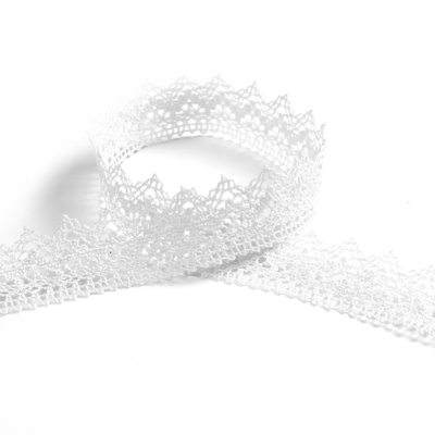 Ruban dentelle 25 mm blanc