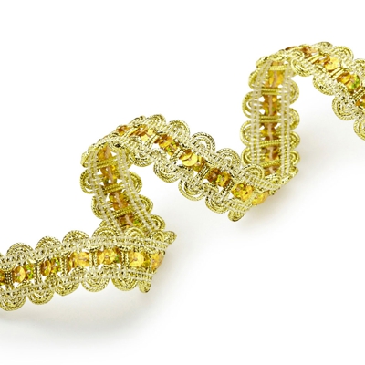 Ruban passementerie doré à sequins