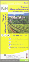 IGN 1 : 100 000 Toulon Aix-en-Provence: Top 100 Tourisme et Découverte. Patrimoine historique et naturel / Courbes de niveau / Routes et chemins / Itinéaires de randonnée / Compatible GPS (Ign Map) en oferta