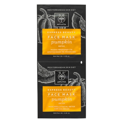 Masque Visage Détox APIVITA 2 x 8 ml – Citrouille