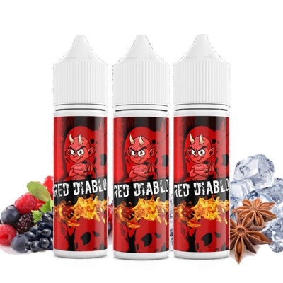 Pack 150 ml ( 3 x 50 ml ) e-liquide Red Diablo - 50/50 PG/VG Vapfusion