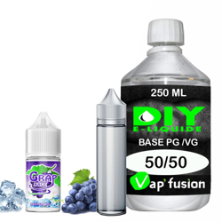 Pack e-liquide DIY Facile Grap Juice arôme concentré - Base PG/VG 250ML + Flacon vide 50 ml precio