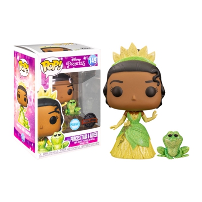 PRINCESS TIANA AND NAVEEN / LA PRINCESSE ET LA GRENOUILLE / FIGURINE FUNKO POP / EXCLUSIVE SPECIAL EDITION / GLITTER