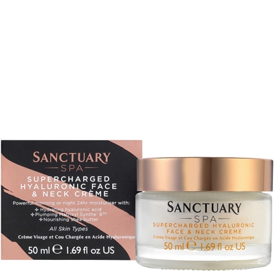 Crème Visage et Cou Chargée en Acide Hyaluronique Sanctuary Spa 50 ml
