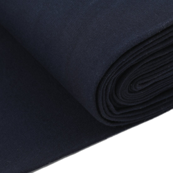 Tissu jersey bord-côte tubulaire bleu marine en oferta