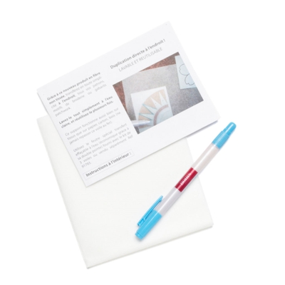 Kit papier transfert + feutre effaçable
