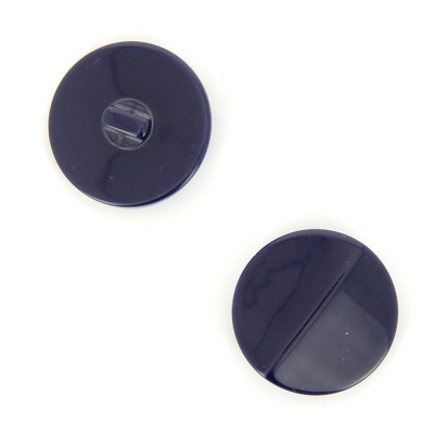 Boutons vague bleu marine 30mm