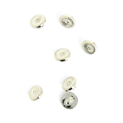 Boutons manchettes argentés à queue 13 mm en oferta