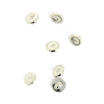 Boutons manchettes argentés à queue 13 mm