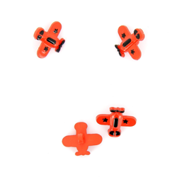 Boutons forme avion rouge 18 mm características