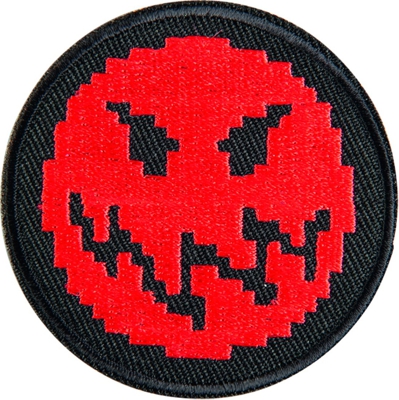Écusson monstre bouton rouge