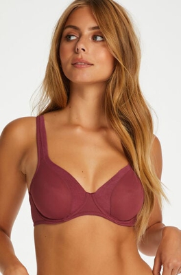 Hunkemöller Soutien-gorge à armatures non-préformé en maille Rouge