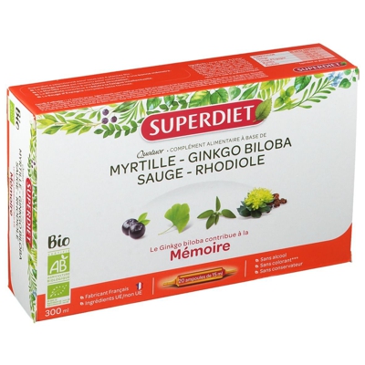 Superdiet Quatuor Ginkgo Bio Mémoire