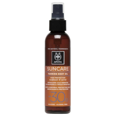 Apivita Suncare Huile bronzante pour le corps Spf30