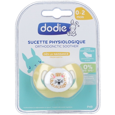 dodie® Sucette physiologique nouveau-ne 0 à 2 mois 'Lapin' silicone (Couleur non sélectionnable)