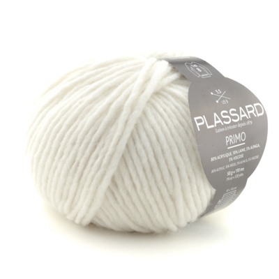 Pelote de laine Plassard Primo blanc cassé