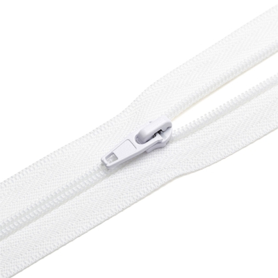 Fermeture spirale n°5 avec curseurs blanche