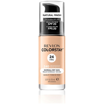 Fond de Teint Revlon Colorstay Make-Up Foundation pour Peaux Normales / Sèches (Divers Shades) - Medium Beige
