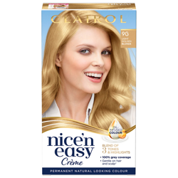 Clairol Nice' n Easy Crème Natural Looking Oil Infused Permanent Hair Dye 177ml (Various Shades) - 9G Light Golden Blonde en oferta