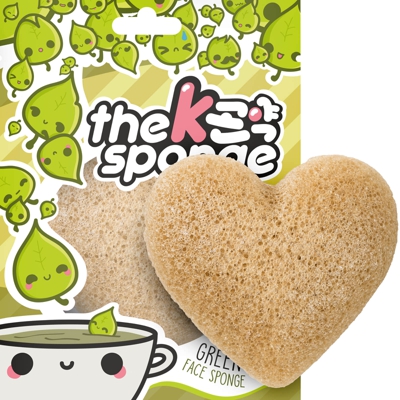 Éponge Cœur K-Sponge The Konjac Sponge Company 12 g – Thé Vert