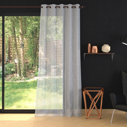 Tissu voile lurex gris blanc grande largeur precio