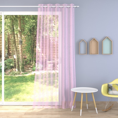 Tissu voile plombé Flotte rose grande largeur