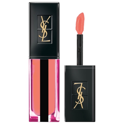 Yves Saint Laurent Rouge Pur Couture Vernis À Lèvres Water Glossy Lip Stain 6ml (Various Shades) - 604 Peach Plunge