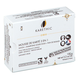 Karethic Mousse de Karité Savon-Shampoing Solide 3-en-1 Bio en oferta