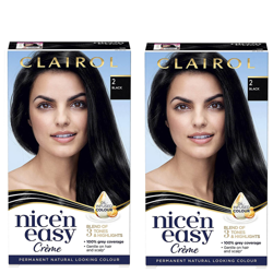 Clairol Nice' n Easy Crème Natural Looking Oil Infused Permanent Hair Dye Duo (Various Shades) - 2 Black en oferta