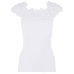 OSCALITO top manches courtes dentelle en coton Chantilly