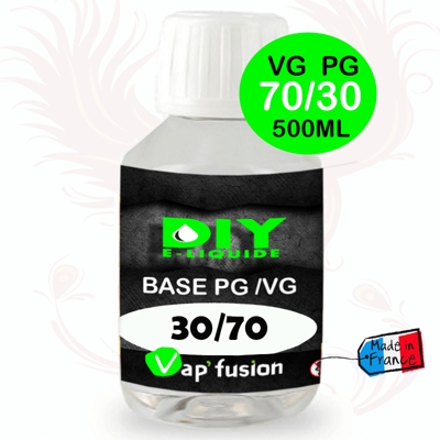 Base neutre - 500 ml- PG/VG - 30/70 - DIY E LIQUIDE - Vapfusion