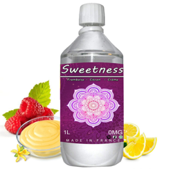 E liquide Sweetness -  1 l - 50/50 PG/VG - 1 000 ML - Crème Framboise Citron precio