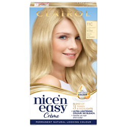Clairol Nice' n Easy Crème Natural Looking Oil Infused Permanent Hair Dye 177ml (Various Shades) - 11C Ultra Light Cool Blonde en oferta